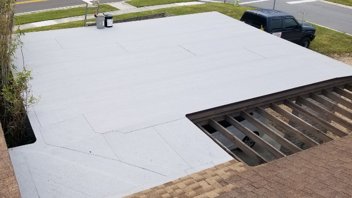 flat roofing system installation